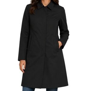 Theory Oaklane Black Trench Car Coat Women's Small